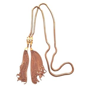 Goldtoned tassel stella and dot necklace gold tone